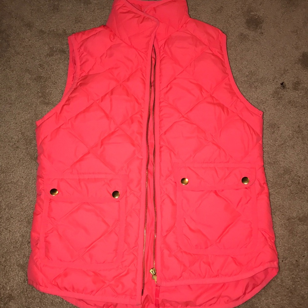 J. Crew neon pink vest